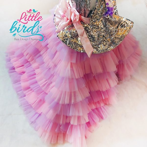 Pastel Whimsy Ruffle Fairytale Princess Gown - Image 4