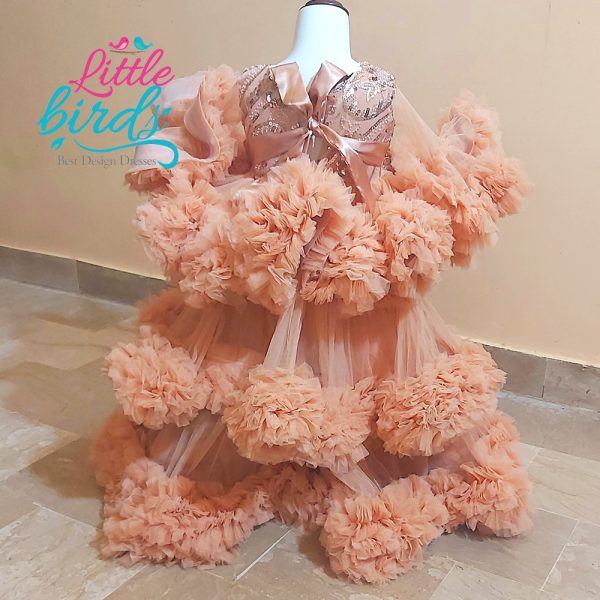 Ruffle Flora Embroidered Flower Gown - Image 7