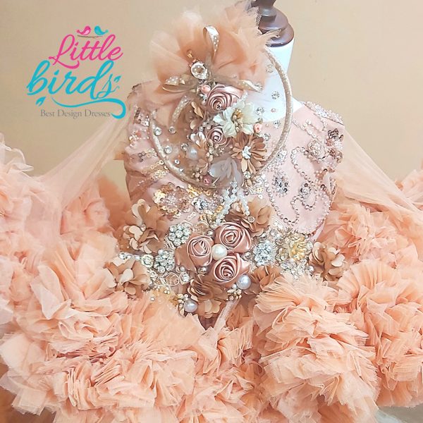 Ruffle Flora Embroidered Flower Gown - Image 2