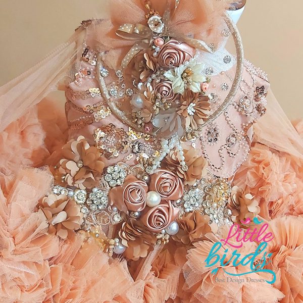 Ruffle Flora Embroidered Flower Gown - Image 3