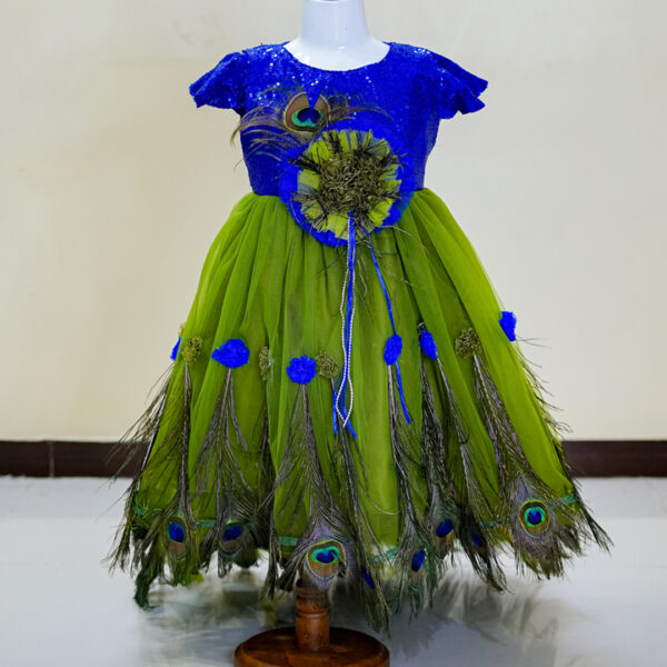 Majestic Peacock Dress – Royal Elegance Collection - Image 2