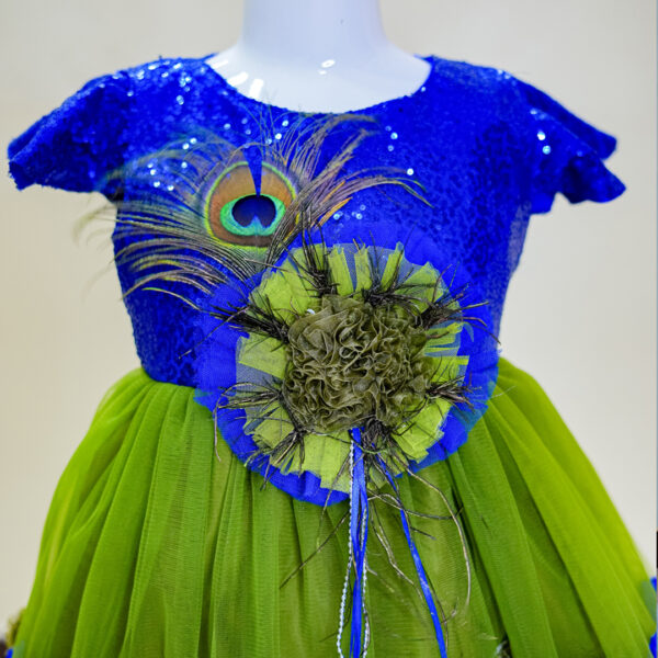Majestic Peacock Dress – Royal Elegance Collection - Image 3