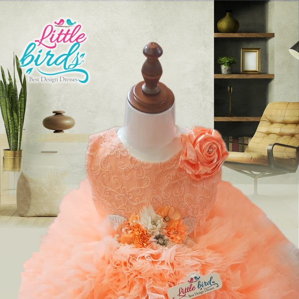 Ruffle Flora Embroidered Flower Gown - Image 7