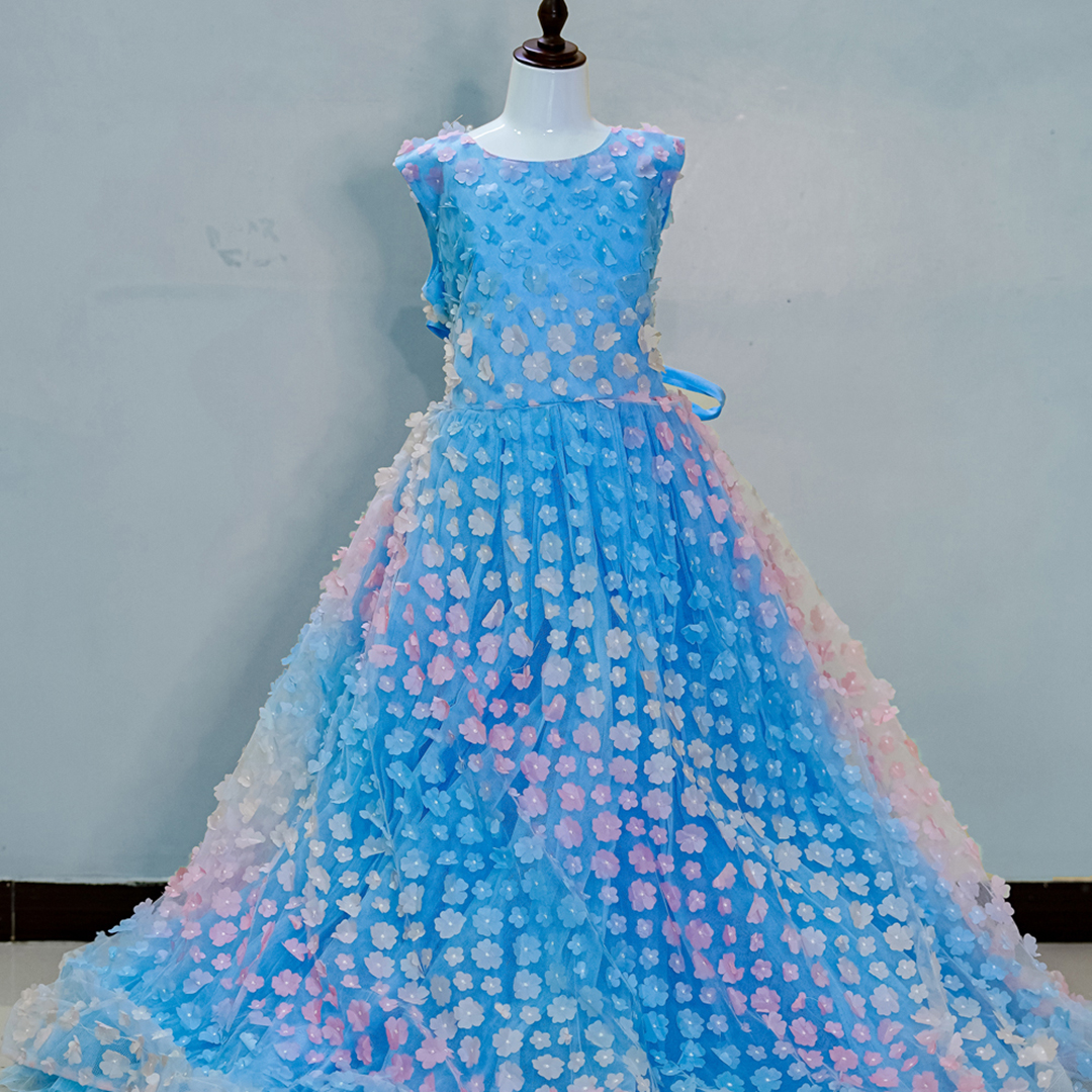 3d floral maxi dress | Little Birds Dress