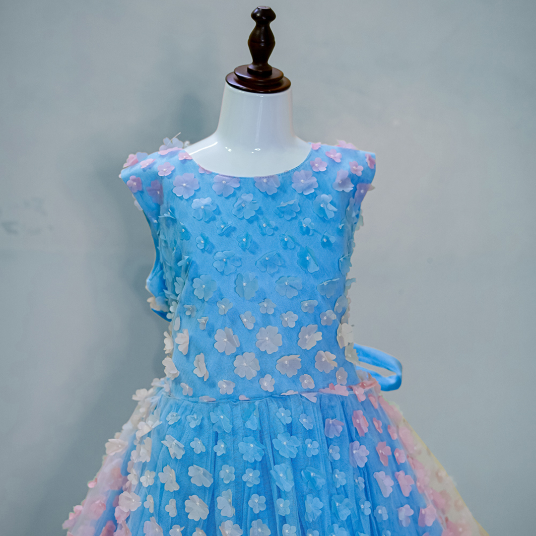 3d floral maxi dress | Little Birds Dress
