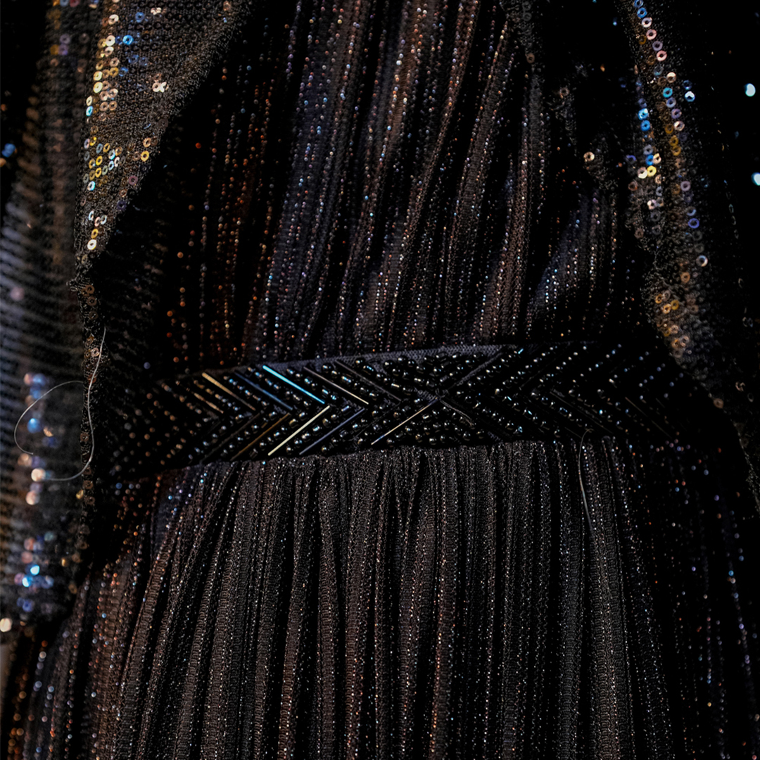 Midnight Elegant Maxi Dresses Black | Littlebrids | UK