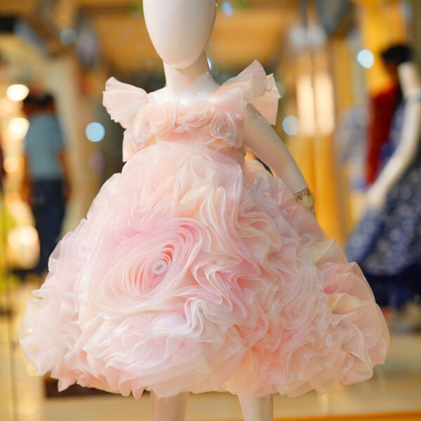 Pastel Whirlwind Ruffle Ball Gown - Image 6