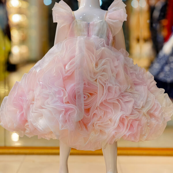 Pastel Whirlwind Ruffle Ball Gown - Image 9