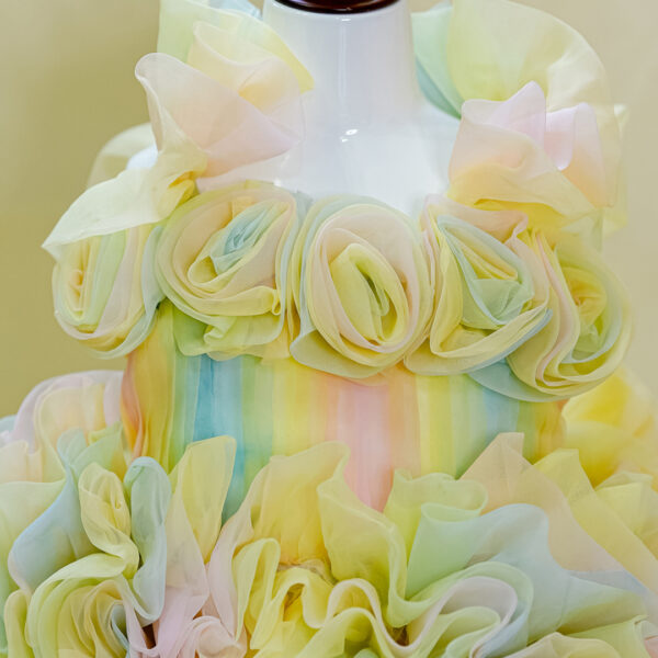 Pastel Whirlwind Ruffle Ball Gown - Image 3
