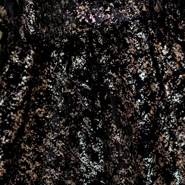Elegant Black & Silver Embroidered Maxi Dress - Image 5