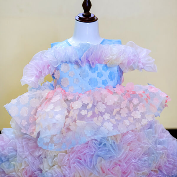 Twilight Bloom Multi-Layer Party Dress - Image 3