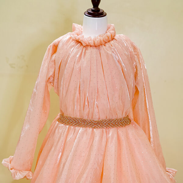 Blush Peach Turkish-Inspired Maxi Dress - Image 6