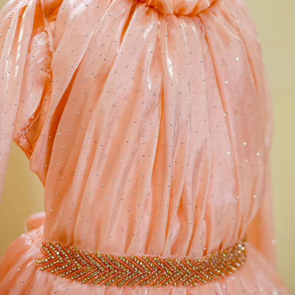 Blush Peach Turkish-Inspired Maxi Dress - Image 5