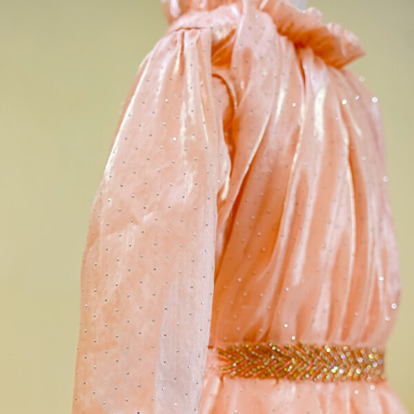 Blush Peach Turkish-Inspired Maxi Dress - Image 3