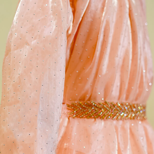 Blush Peach Turkish-Inspired Maxi Dress - Image 4