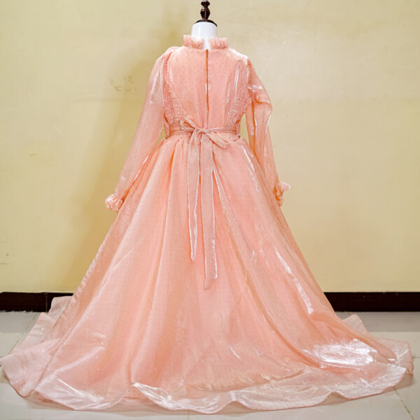 Blush Peach Turkish-Inspired Maxi Dress - Image 7